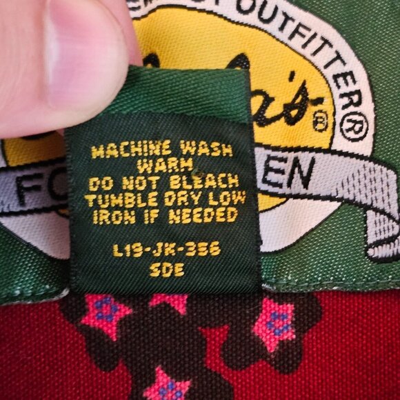 Cabelas Button Up Shirt Womens Small Red Paisley Western Cotton Top - Picture 5 of 9